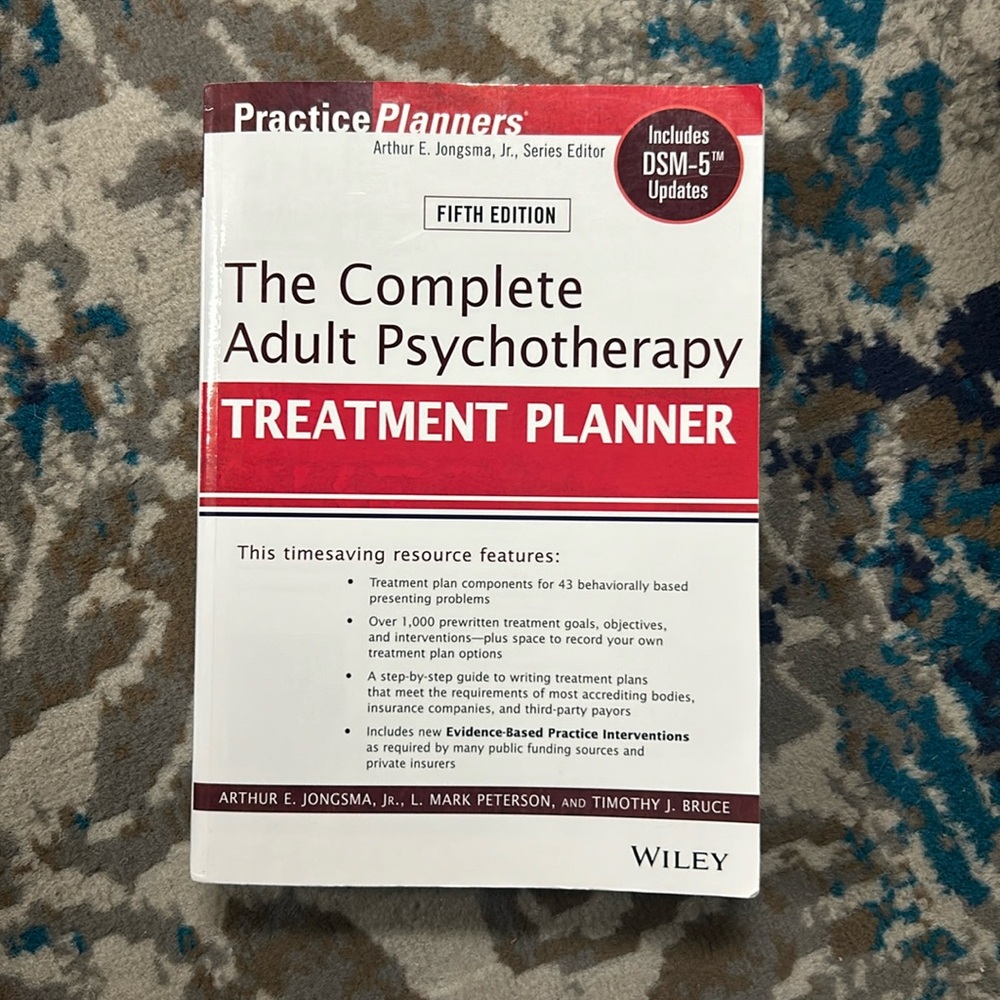 The complete adult psychotherapy, treatment planner book